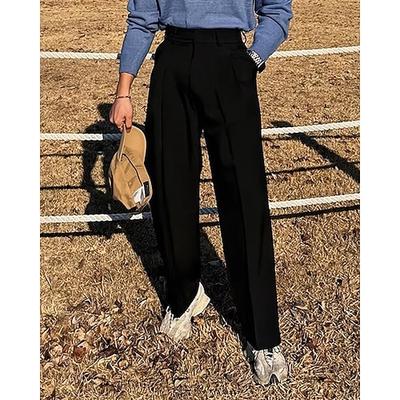 Herren Abschlußfeier Anzughose Hose Chinos Stoffhosen Tasche Gerader Schnitt Einfach Komfort Formell Party Arbeit Mode Klassicher Stil Schwarz Khaki Mikroelastisch