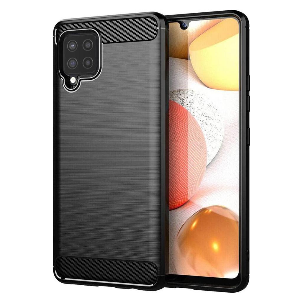 Techsuit - Carbon Silicone - Samsung Galaxy A42 5G - Black (Samsung Galaxy A42 5G) (56338415)