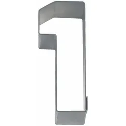 Städter Ausstecher Zahl 1, Ausstechform, Plätzchenform, Keks, Plätzchen, Edelstahl, 6.5 cm, 113213