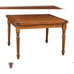 BISCOTTINI INTERNATIONAL ART TRADING Biscottini Restauranttisch - Esstisch - Massivholztisch mit Walnuss-Finish - Buchförmige Öffnung 120x120 cm - Ausziehbarer Küchentisch Made in Italy