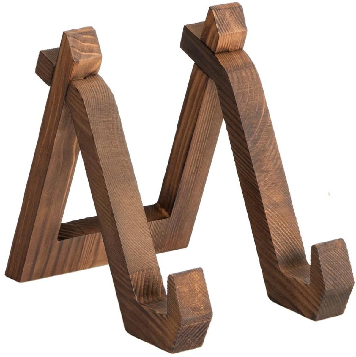 Dailygoody Houten Bordenstandaard in Retro Stijl voor Decoratie en Fotolijsten