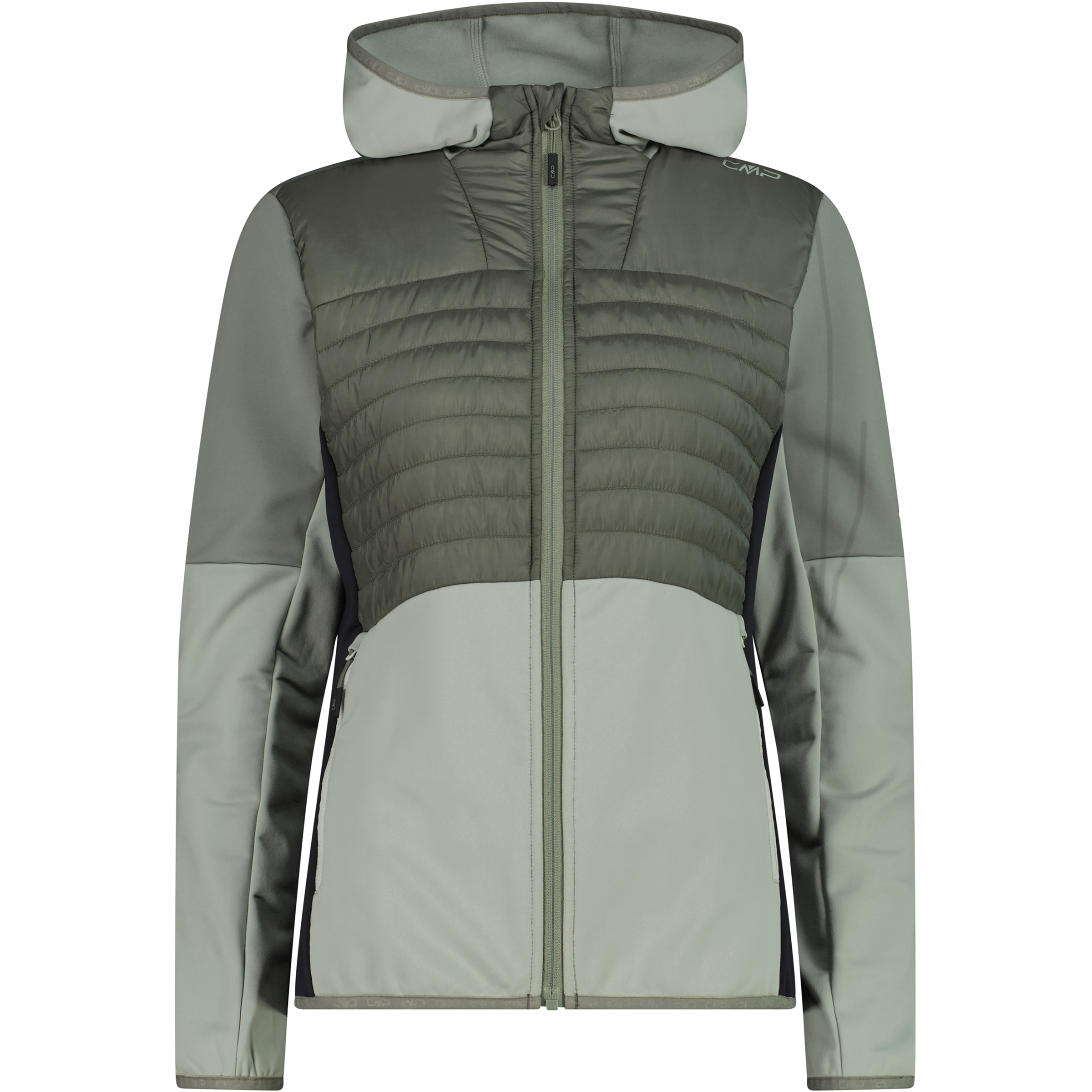 CMP Hybrid Damen Isolationsjacke oliv Größe S Trekking Isolierend