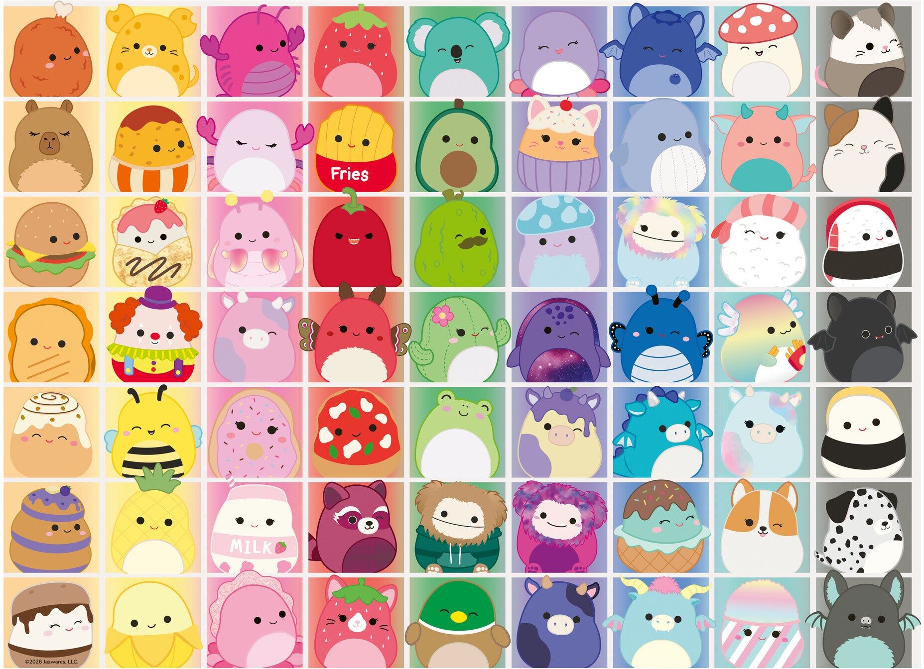 Ravensburger Squishmallows 100-Piece XXL Jigsaw Puzzle for Kids, 49 x 36 cm