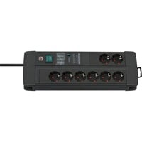 Premium-Line Steckdosenleiste 8-fach Duo schwarz, 3 Meter, 60.000A Überspannungsschutz