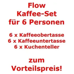 Villeroy & Boch Flow Kaffee-Set für 6 Personen / 18 Teile