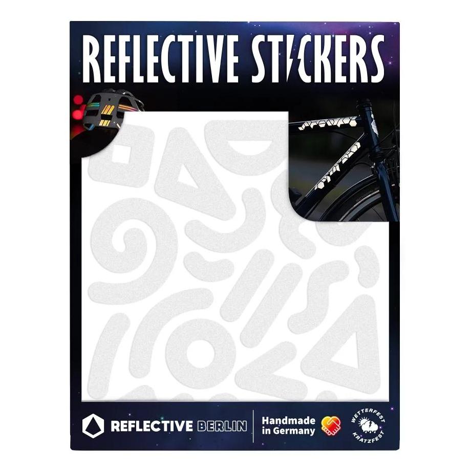 Reflective Berlin Reflexaufkleber Shapes Doodle Weiss (SHA-DOO-WHITE)