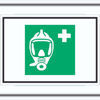 HB-Druck Atemschutzgerät Symbol Aufkleber A0 (841x1189mm)