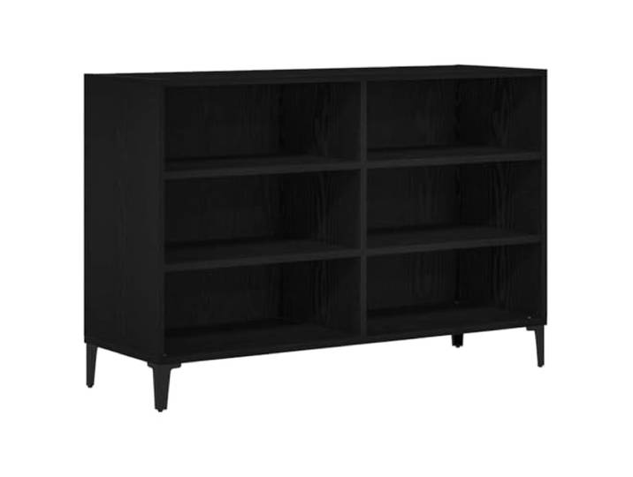 Kaorsrow Sideboard Schwarz Eichen-Optik 103,5x35x70 cm Kommode Stilvolle Kommode mit Regalböden für Schlafzimmer und Esszimmer, 180 kg Belastbarkeit und pflegeleichter Holzwerkstoff.