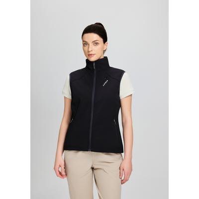 Softshellweste ICEPEAK "BRUSH", Damen, Gr. 48, schwarz (basic schwarz), Obermaterial: 100% Polyester, Westen, Softshellweste, für Sportmode und Outdoormode geeignet, als Weste