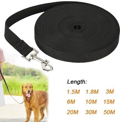 Uplift Essentials Long Nylon Training Lead Heavy Duty Outdoor Exploration & Recall Leash 20m