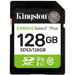 Kingston Technology 128GB SDXC Canvas Select Plus Gen3 150MB/s C10 UHS-I U1 V10