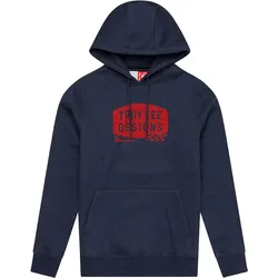 Troy Lee Designs Stamp, Kapuzenpullover - Dunkelblau/Rot - L