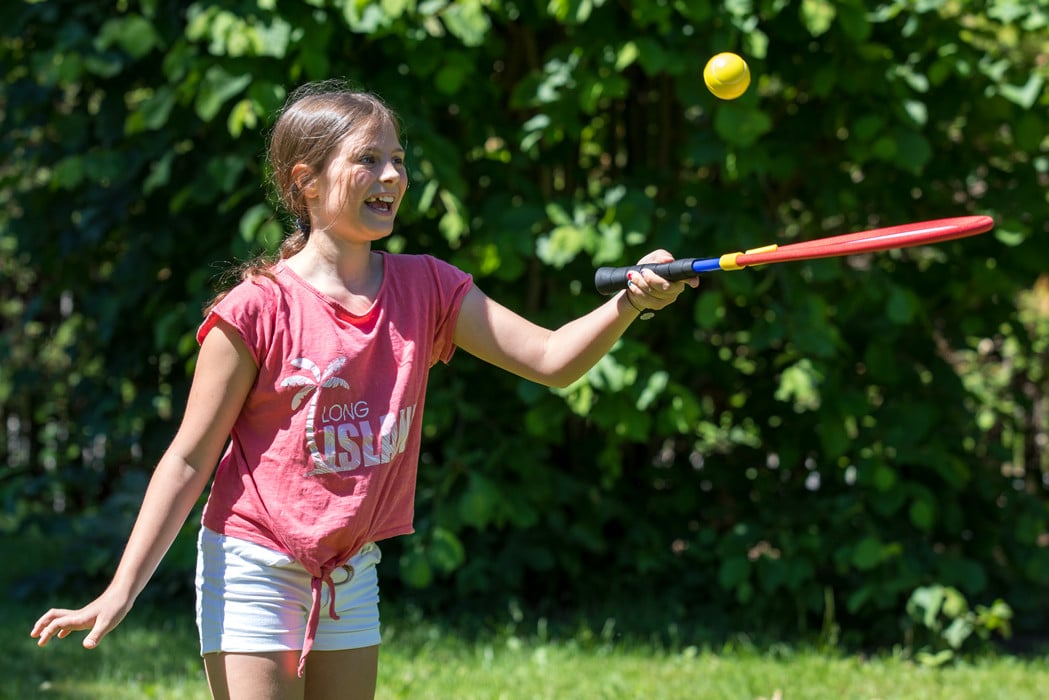 Schildkröt Giant Racket-set, blauw/rood