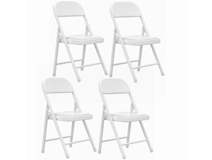 Chaises pliantes - DHHOZAMZ - Lot de 4 - 45x45x78cm - Grande chaises de salle à manger portables - Blanc