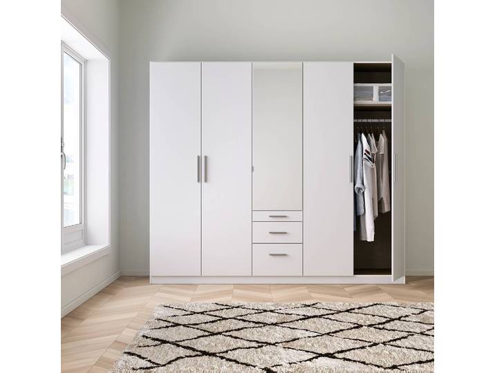 Drehtürenschrank IV 226 x 197cm Weiß/Alpinweiß