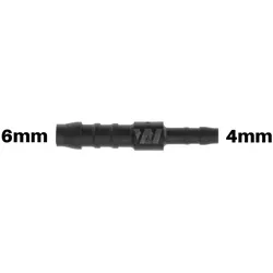 WamSter® I Schlauchverbinder Pipe Connector reduziert 6mm 4mm Durchmesser
