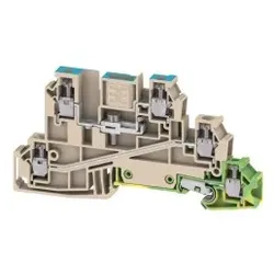 Hager KR02I4 Dreileiterklemme 4mm2, 1xN-Trennung intern - 1xDurchgang L, 1xPE, Schraubtechnik