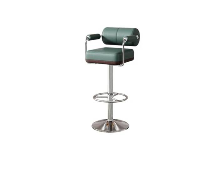 VNCdfhETs Barstuhl Drehbarer Barhocker Mit Rückenlehne for Den Heimgebrauch Barhocker(Green-a)