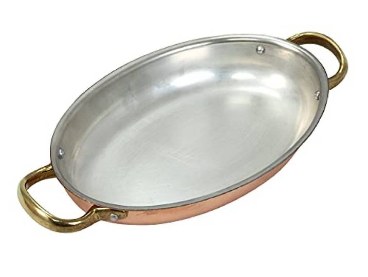 CopperGarden ovale Kupferpfanne 30 cm Fischpfanne verzinnt Perfekt für Fisch, Spargel und feine Ofengerichte – edles Kupfer für höchsten Kochgenuss