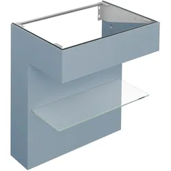 KEUCO EDITION 11 ART Waschtischunterbau mit Ablage, 800x870x490mm, 32510530800, Korpus/Front: Blue Satin Lack Seidenmatt / Blue Satin Lack Seidenmatt