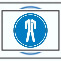 HB-Druck Schutzkleidung tragen Symbol Schild A5 (148x210mm)