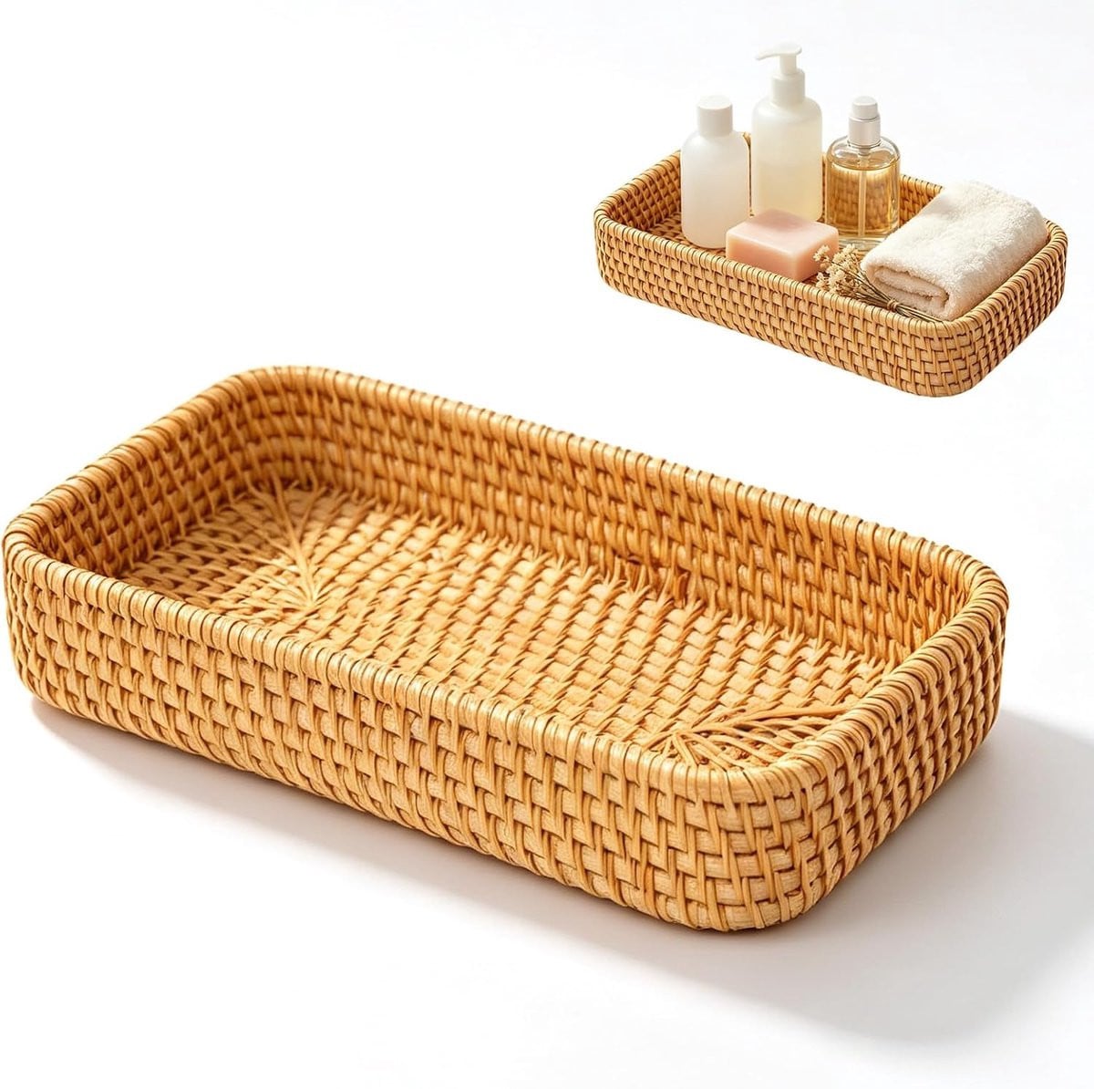 Badkamer Vanity Tray Rechthoekig voor Decoratieve Opslag