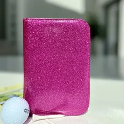 Ladies Scorekartenhülle glitzer pink