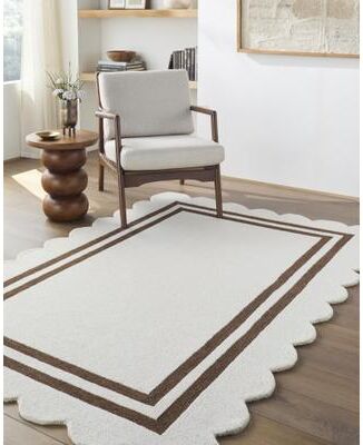 Livabliss Scalloped Modern & Contemporary Area Rug