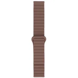 Neues Armband für die Smartwatch GlacierX Silicone Magnetic Wave Hot Chocolate Braun-Schwarz 22mm
