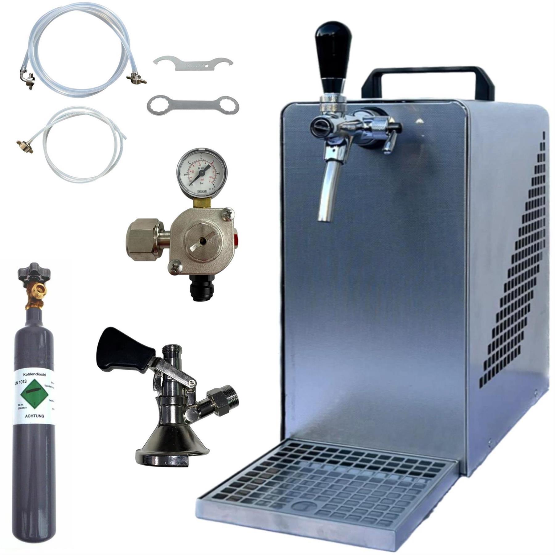 Bierkühler BieTal Bierzapfanlage 30 L/h KOMPLETTSET - KEG Typ M - 0,5Kg CO2