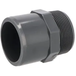 PVC-U Übergangs-Muffennippel 63mm x 2" Klebemuffe x Außengewinde