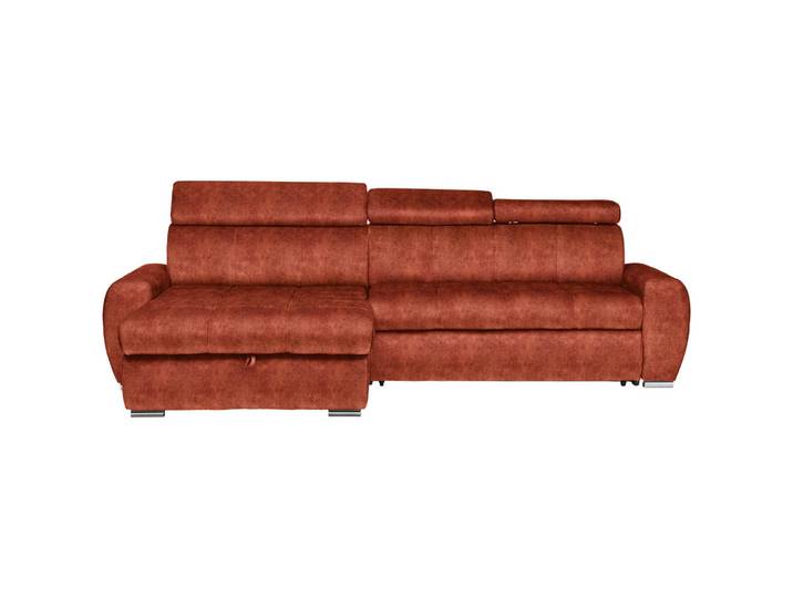 Stylife Ecksofa, Rost, Kunststoff, 3-Sitzer, seitenverkehrt montierbar, L-Form, 276x173 cm, Stoffauswahl, Liegefunktion, Schlafen auf Sitzhöhe, Hocker erhältlich, Rücken echt, Wohnzimmer, Sofas & Couches, Wohnlandschaften, Ecksofas