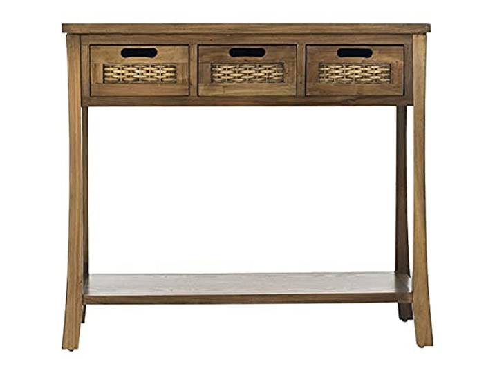 SAFAVIEH Ashly 3 Drawer Konsolentisch, Holz, Eiche,35 X 86 X 76.2 cm