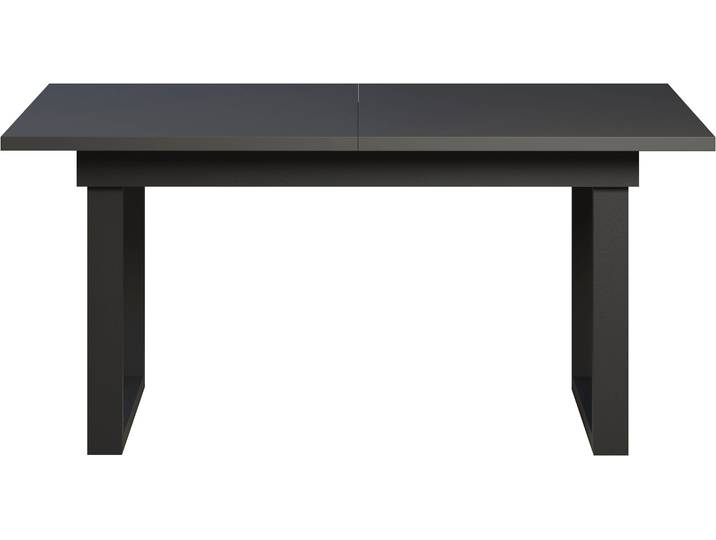 Esstisch HOME AFFAIRE Valencia , schwarz (anthrazit, schwarz, anthrazit), B:160cm H:76cm T:90cm, Tische, Esstisch, Synchroauszug; Metallkufen, ausziehbar auf 200 cm