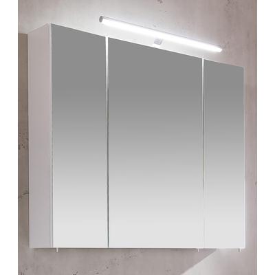 Spiegelschrank SCHILDMEYER "Irene, Spiegelschrank, Made in Germany, B: 80 cm", weiß, B:80cm H:75,5cm T:16cm, Schränke, Spiegelschrank, Solide Verarbeitung - Dieses Produkt ist in Deutschland gefertigt