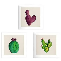 POSTER Set Mit 3 Kaktus 15X15cm Rahmenlos