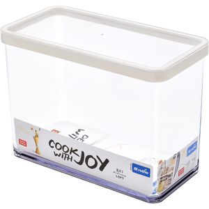 Rotho Vorratsdose Loft rechteckig, aus Kunststoff, 2,1 Liter, transparent, luftdicht