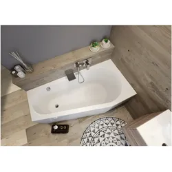 RIHO Delta Eck-Badewanne, Version links, Plug & Play-Variante, 1-Sitzer, weiß, B067007005, Ausführung: 150x80x48cm, Nutzinhalt: 110 Liter