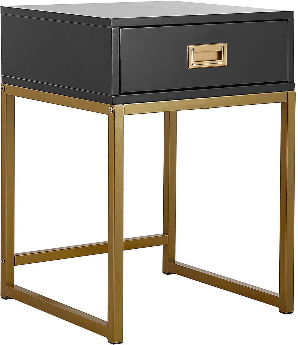 Beliani LARGO Bijzettafel - Zwart - MDF