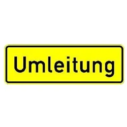 Magni, Sicherheitskennzeichnung, VKZ.457.1, 1050x350mm Umleitungsankündigung RAL-Gütezeichen Folie RA1
