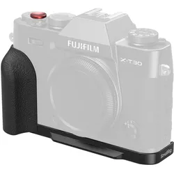 SmallRig 5668 L-Shaped Mount Plate with Wooden Handle FUJIFILM X-T30 / X-T30 II / X-T30 III (Charcoal Silver), Video Zubehör, Silber, Schwarz, Grau, Braun