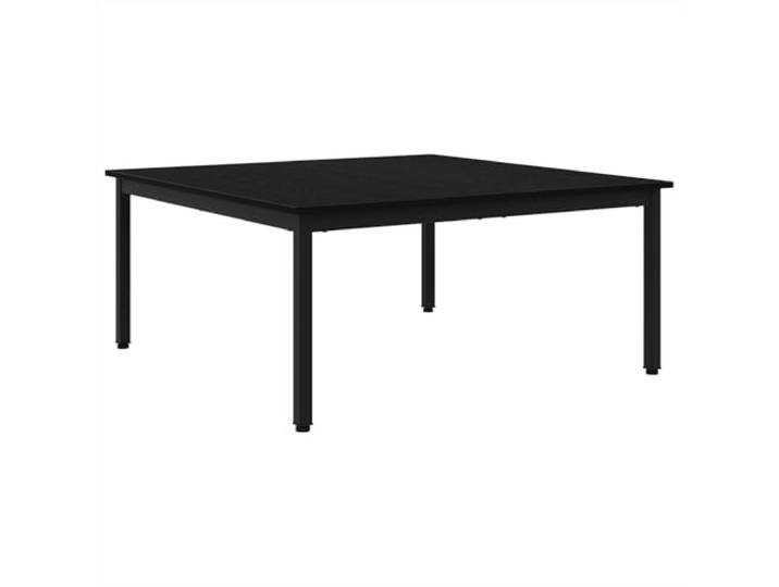 LASWWQMRF Couchtisch Schwarz Eichen-Optik 100x100x45 cm Holzwerkstoff Stabiler quadratischer Kaffeetisch für Wohnzimmer, pflegeleichte Holzwerkstoff-Platte mit robusten Metallfüßen.