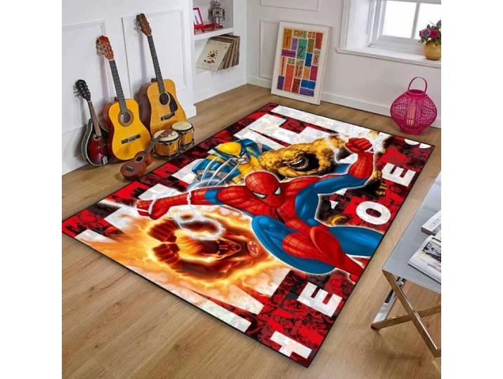 Tapis de sol Spiderman Disney pour enfants - DSN-2357 - 100x150cm - Anti-dérapant - Synthétique