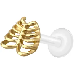 PTFE Labret mit Innengewinde + Titan-Aufsatz SKELETT TORSO