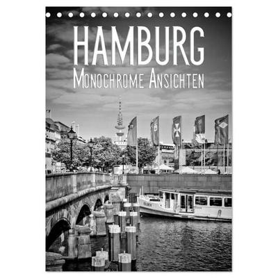 HAMBURG Monochrome Ansichten (Tischkalender 2027 DIN A5 hoch), CALVENDO Monatskalender