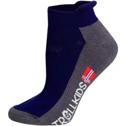 TROLLKIDS Kids Hiking Low Cut Socks II, Größe 26 in Blau Blau