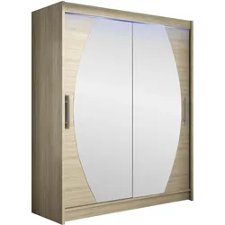 SCHWEBETÜRENSCHRANK Westa VIII, mit RGB LED Beleuchtung