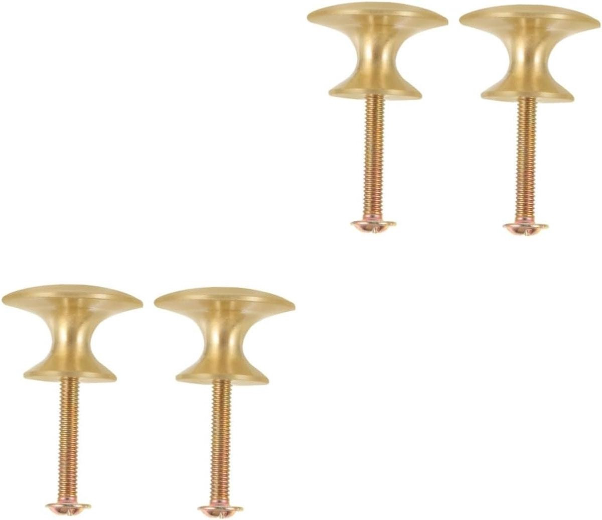 Set van 4 klassieke meubelknopen ladehandgrepen - Goud