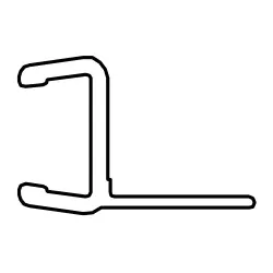 HSK Ersatzteile Dichtung vertikal, Höhe 2.010 mm, Transparent, E100072-8-1-99 E100072-8-1-99