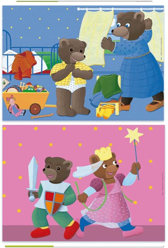 EDUCA BORRAS Puzzles 2 X 48 pcs Petit Ours Brun - Educe